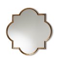 Baxton Studio Tiana Vintage Antique Bronze and Gold Finished Metal Quatrefoil Accent Wall Mirror 177-11071-Zoro